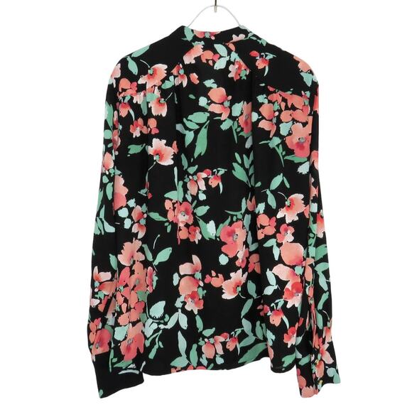 Calvin Klein Floral Button Down Blouse Chic Professional Collared Colorful Small - Picture 3 of 7